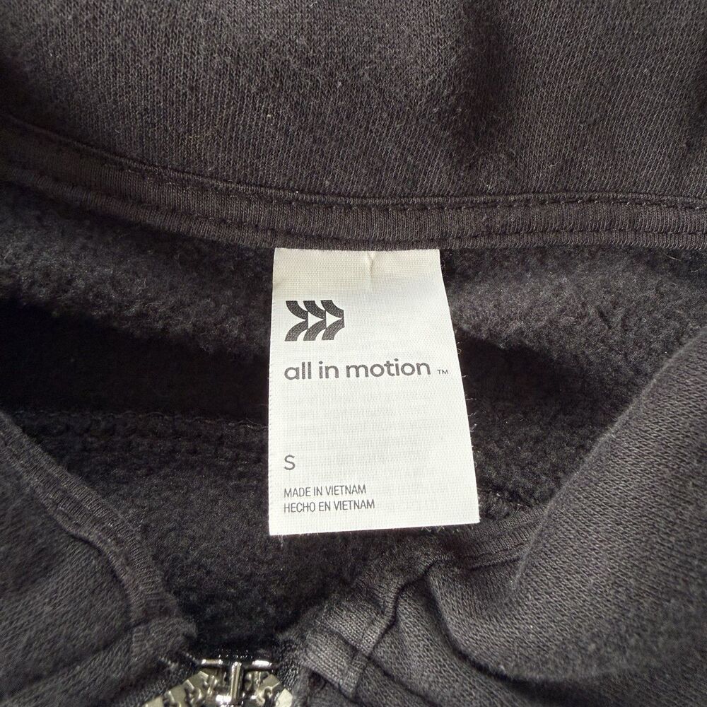 All In Motion Women's Active Comfort 1/2 Zip Pullover Sweatshirt Black Size S - Picture 7 of 8